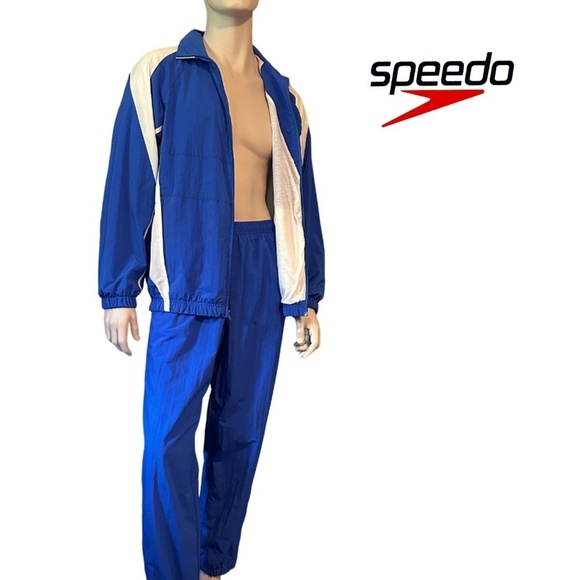 Vintage 90s Speedo Track Suit Fitness Nylon Jacket & Pants Old School NWT NOS - Picture 1 of 16